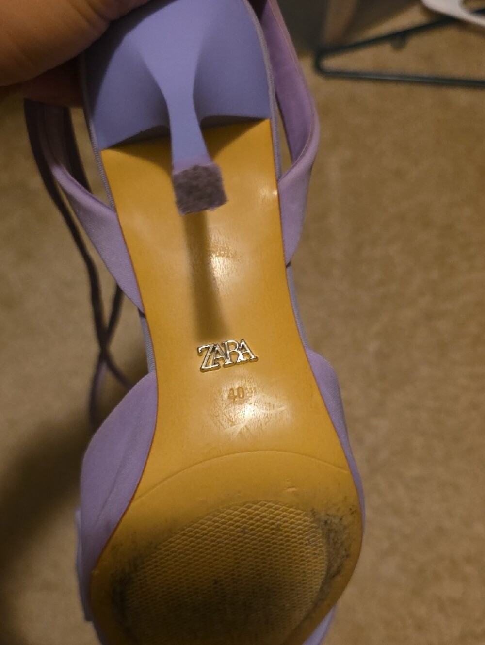 Zara Lavender Bow Pointed-Toe Ankle-Tie Pumps with Bow - Picture 4 of 4